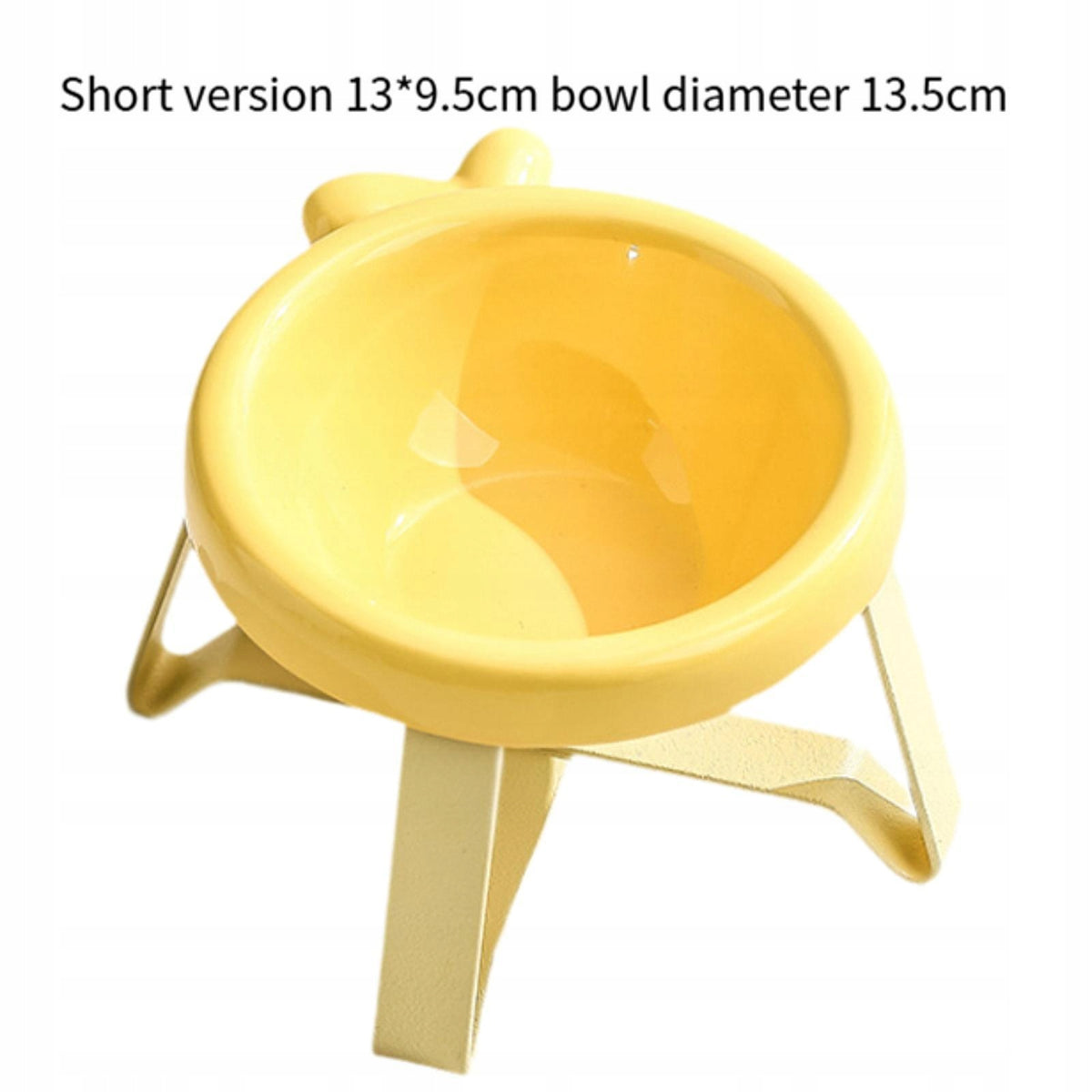 Raised Dogs Bowl Removable Water Dispenser Protect Pet Short version Yellow Packaging status original