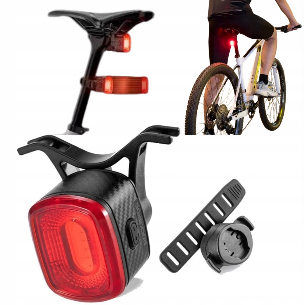 Rear Bike Light Rockbros LED USB with STOP Light for Bike