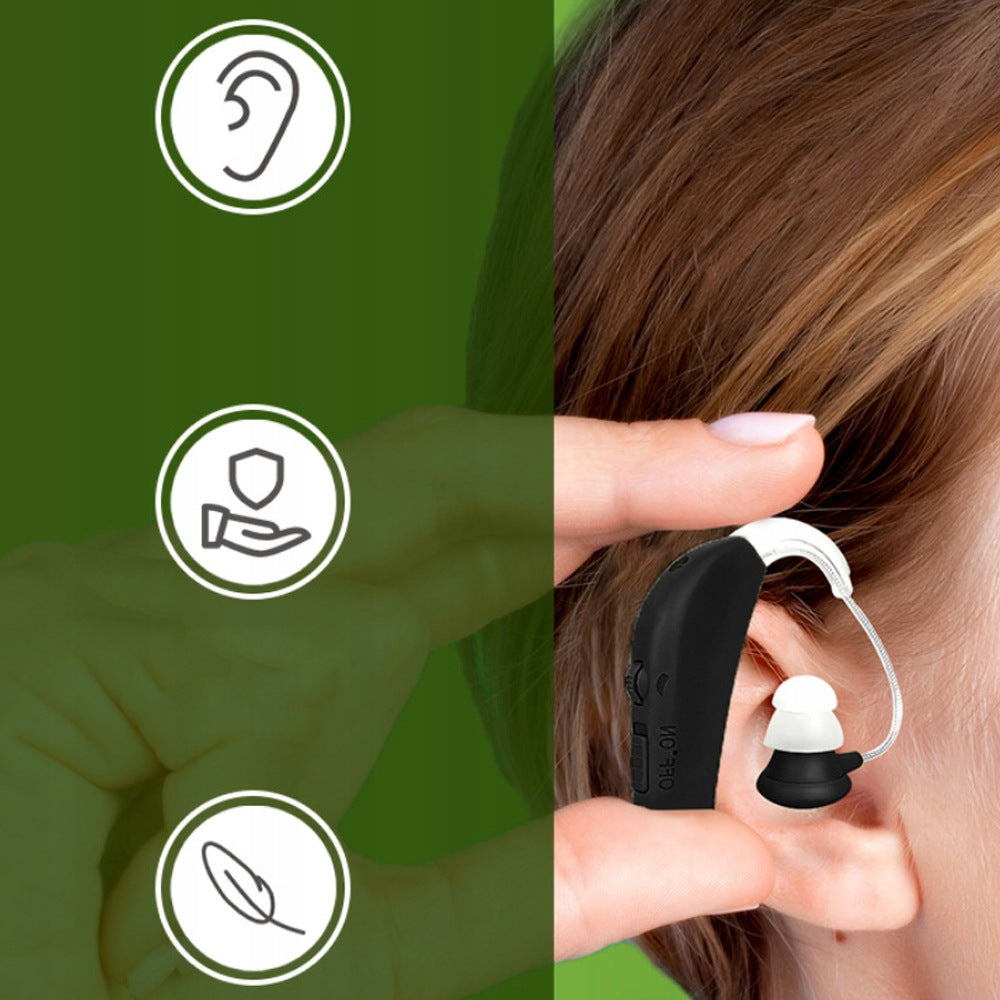 Rechargeable Hearing Aid with Charging Station and Volume Control 2 Pcs Packaging status original