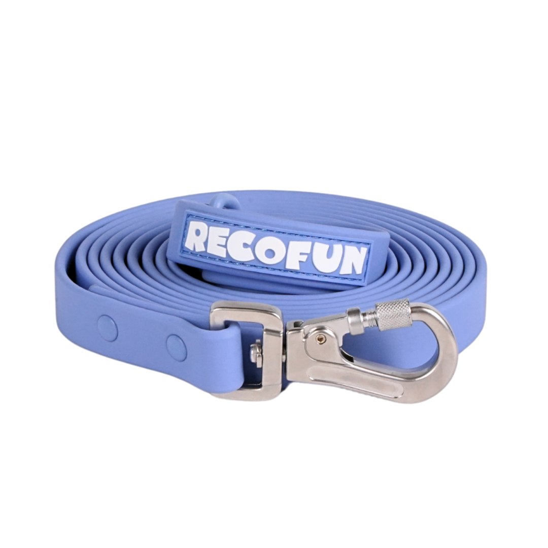 RecoFun PVC training leash 3 m blue