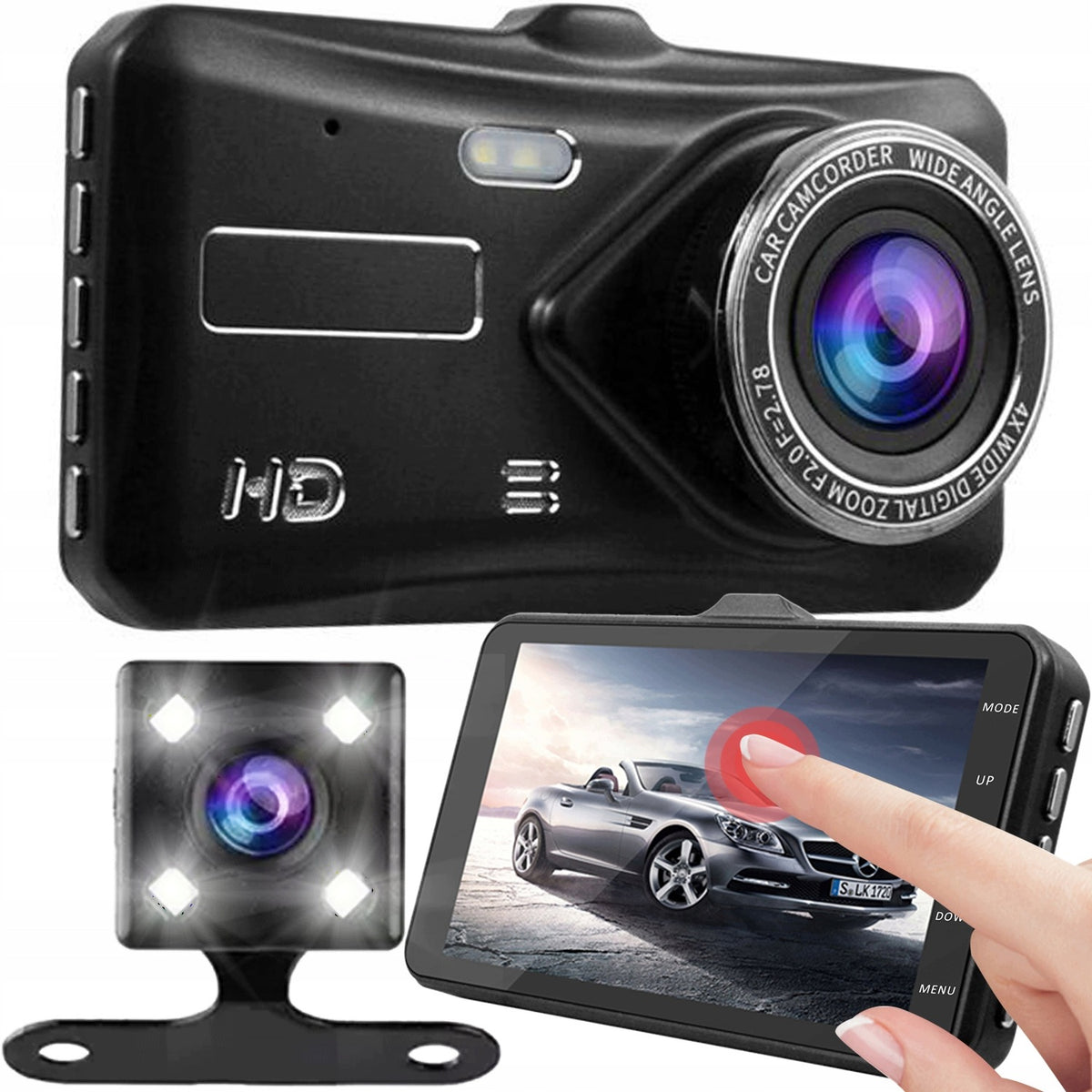 Recorder Camera for Car Dash Cam with 170° Wide Angle Night Vision