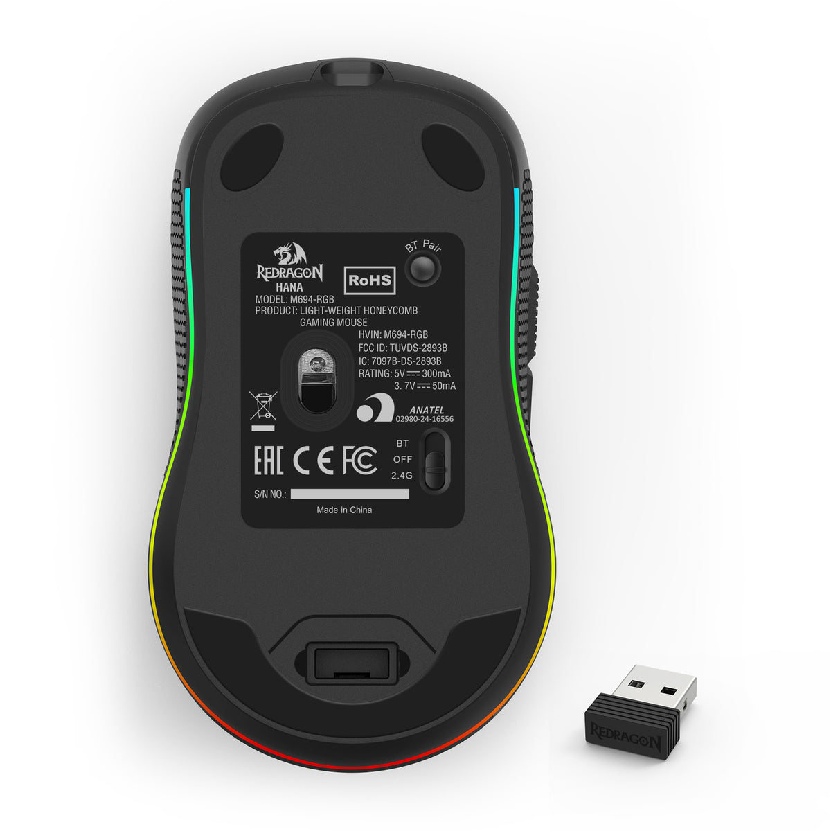 Redragon Hana Pro M694-RGB Wireless Packaging status original