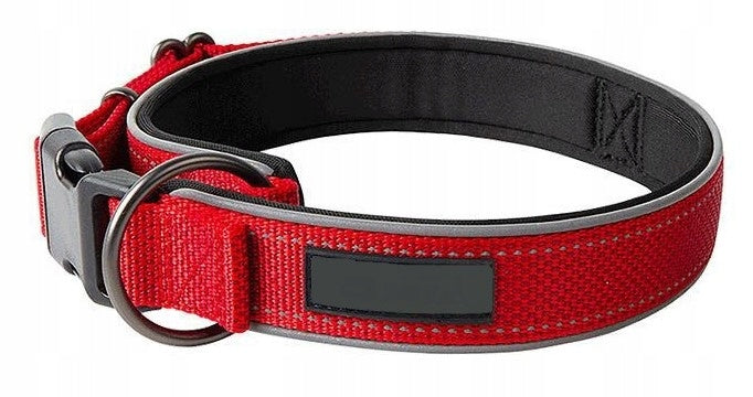 Reflective collar for dog red size S