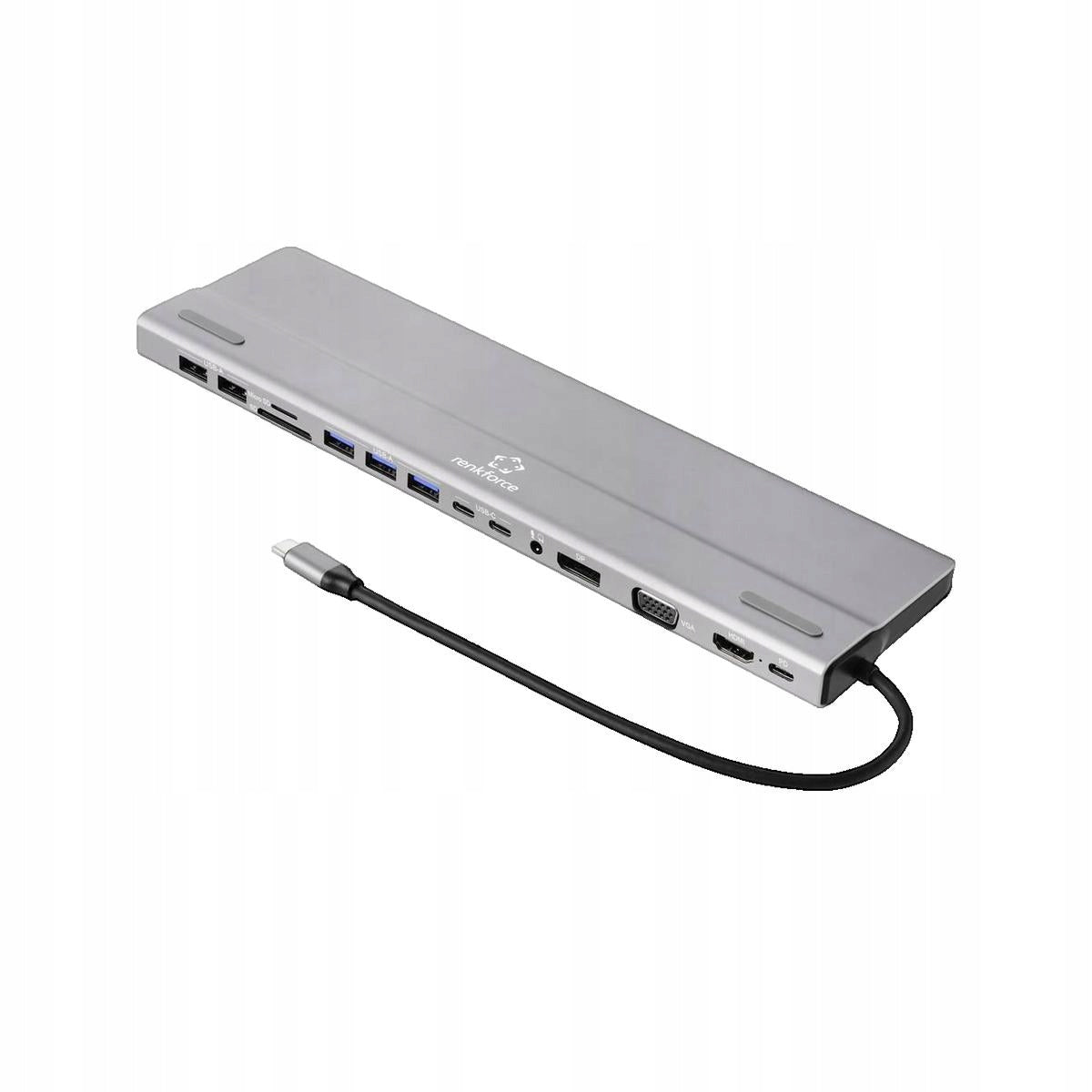 Renkforce USB-C Docking Station for 15in1 USB HDMI RJ45 DP VGA Laptops