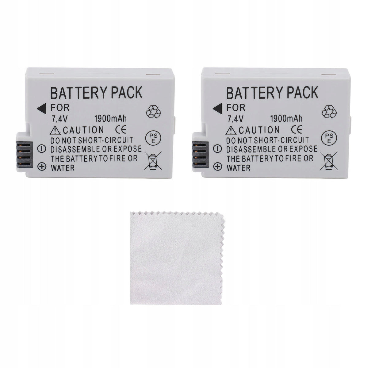 Replacement Camera Battery, 2PCS LP E8 Camera Lithium Battery 7,4V 1900mA