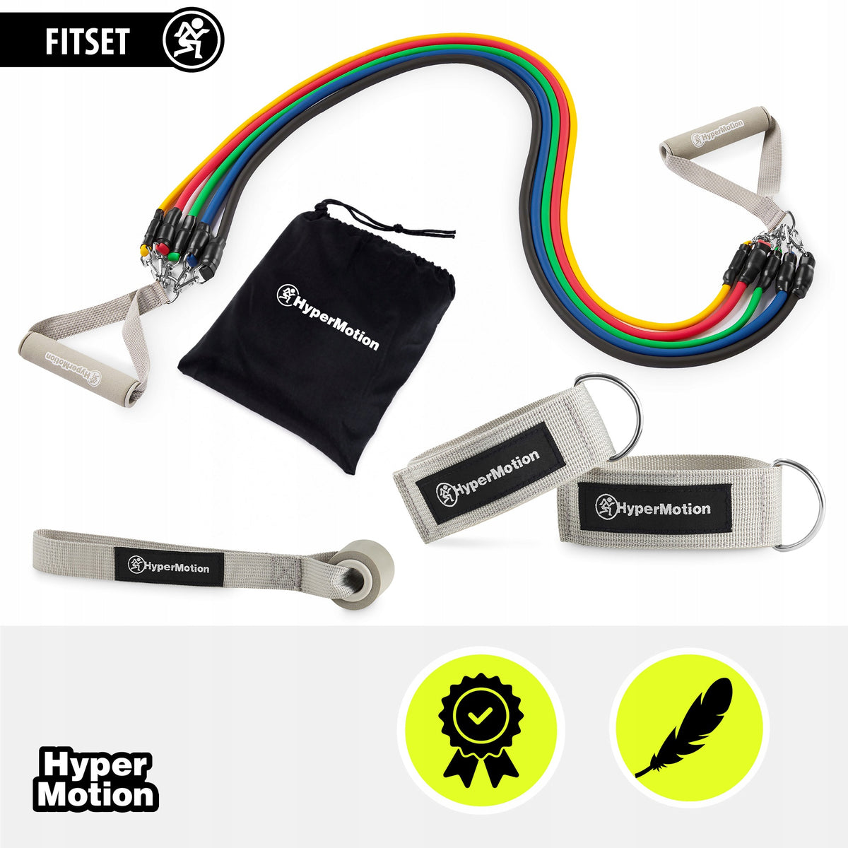 Resistance rubber set with handles and door handle HyperMotion Packaging status original