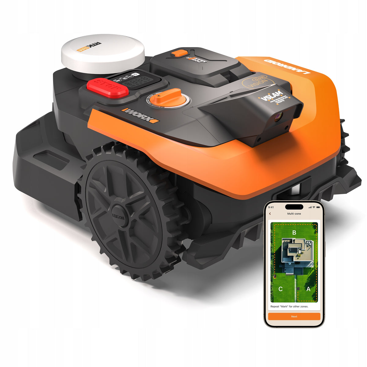 Robot mowing without cable Worx Vision Cloud RTK AI V-SLAM 500m2 WR305E Y225 Manufacturer code WR305E
