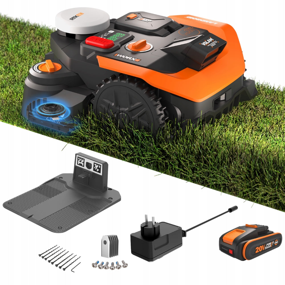 Robot mowing without cable Worx Vision Cloud RTK AI V-SLAM 500m2 WR305E Y225