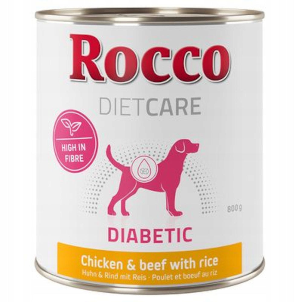 Rocco Diet Care Diabetic Chicken with Beef and Rice 6x800g Brand Rocco