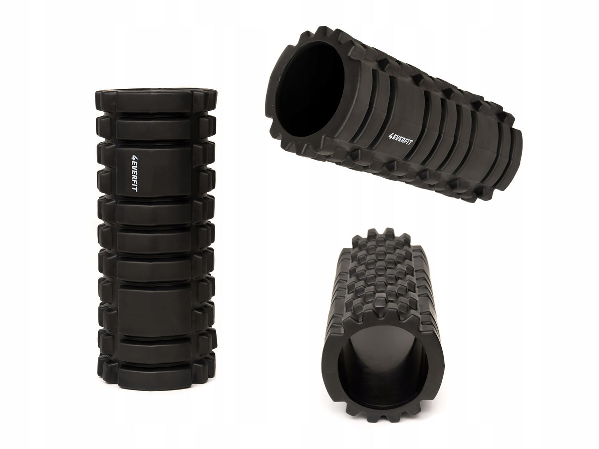 Roller Massage Roller with Protrusions Exercise Mobility Black