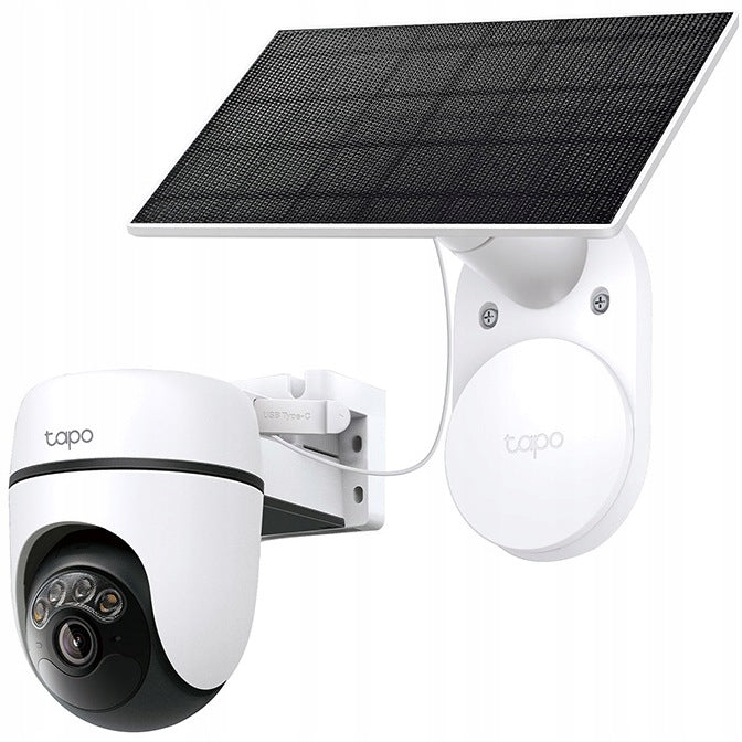 Rotating camera SOLAR-NA Tapo C610 Kit with WiFi panel 2K 3MP 360 IP65 white