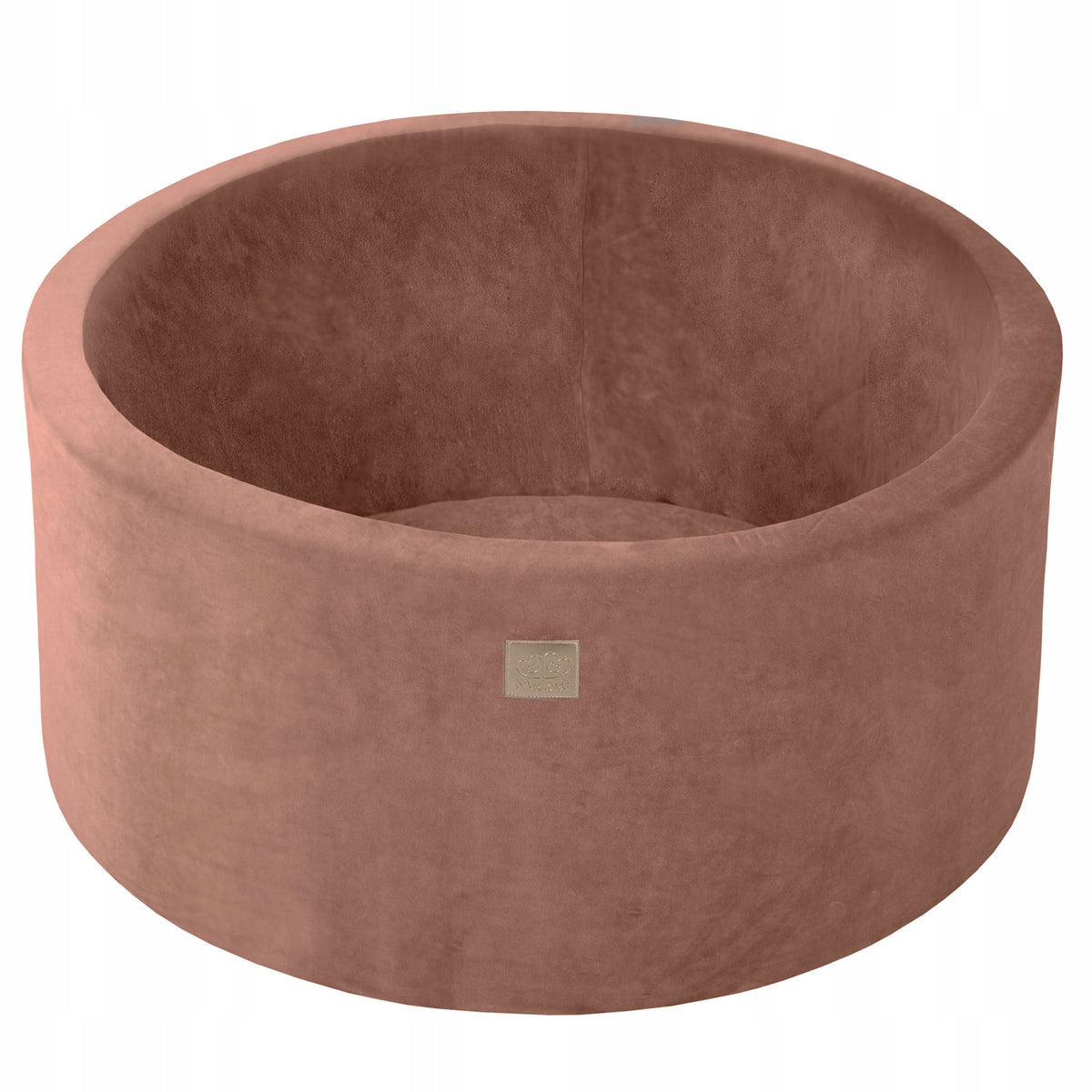 Round Pool without Balls, 90x40cm, Beige, Velvet