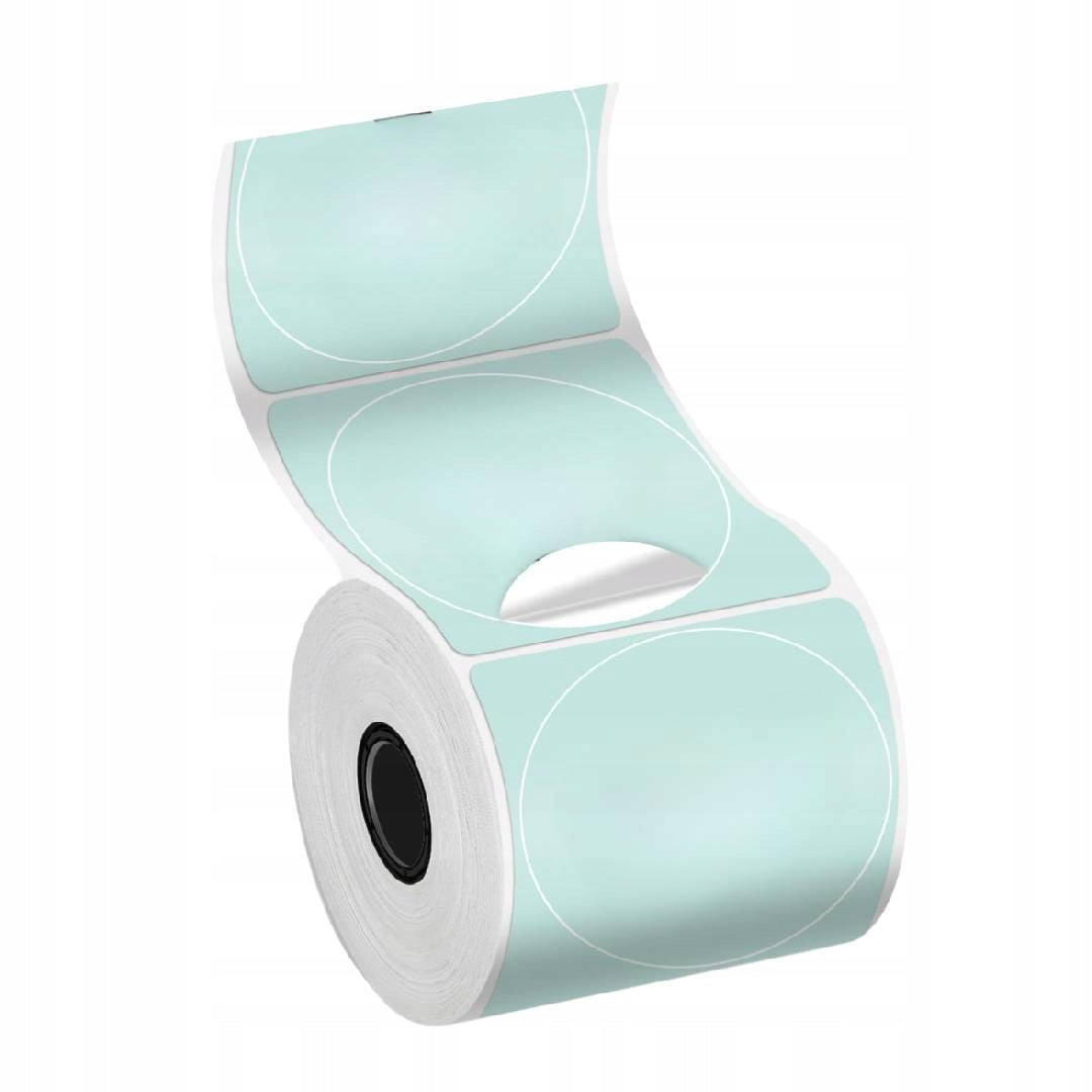 Round labels 50mm green stickers Phomemo M110 M120 M200 M220 fi50