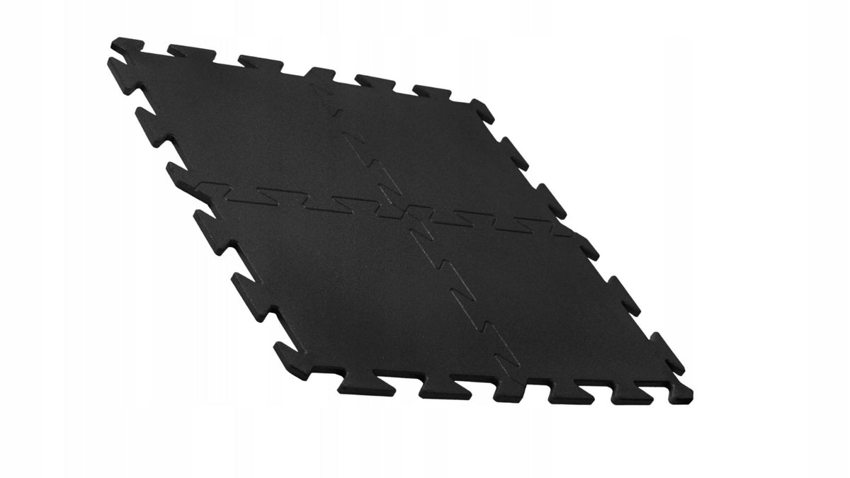 Rubber Mat Puzzle for Gym Black 100x100 2.5cm
