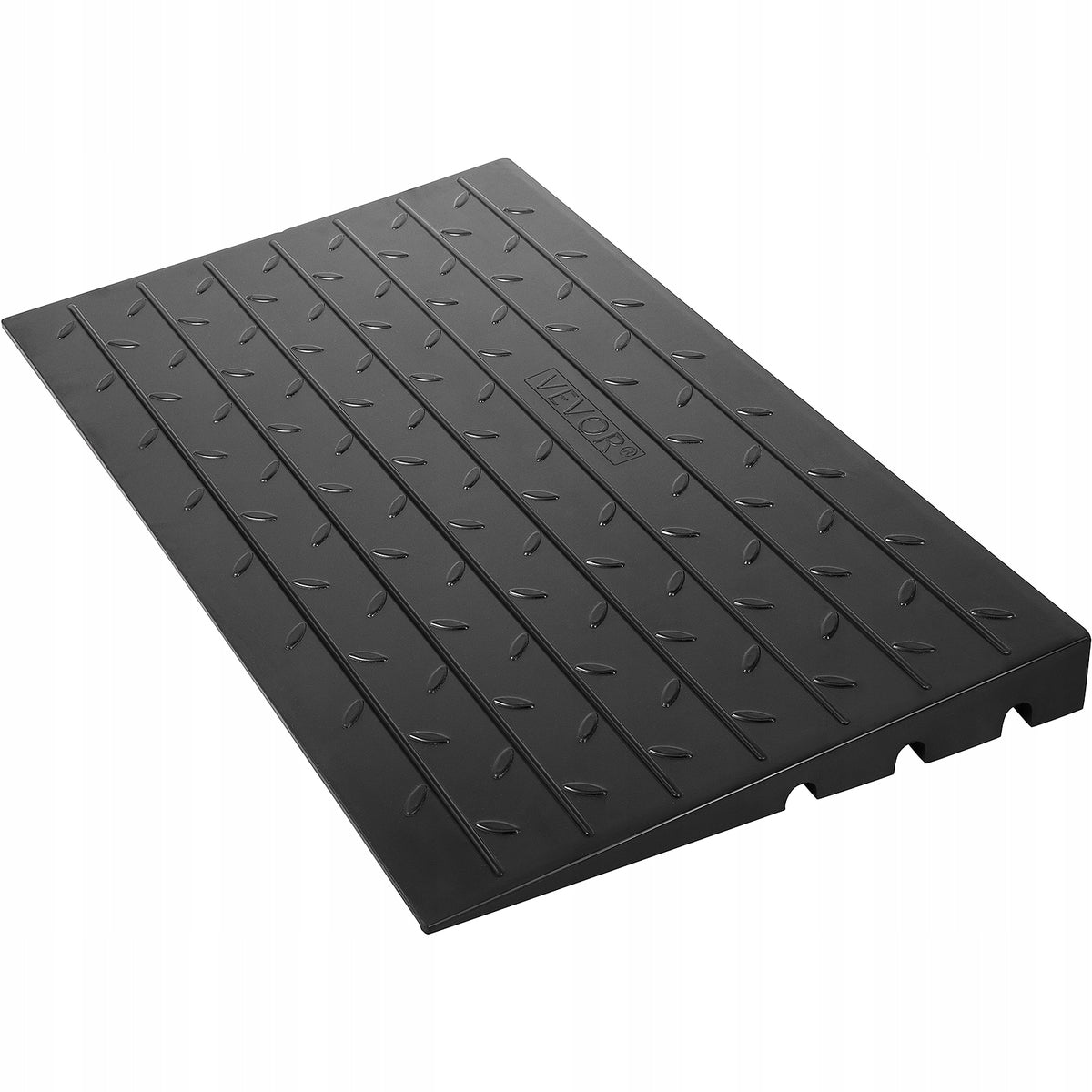 Rubber Threshold Ramp 2.6 Rise 3 Channels 2202 Lbs for Wheelchair Scooter