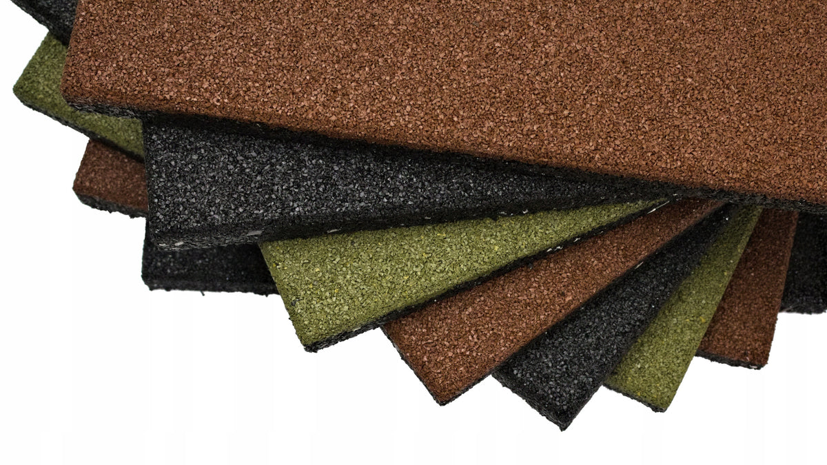 Rubber mat SBR 1 cm thick Color green