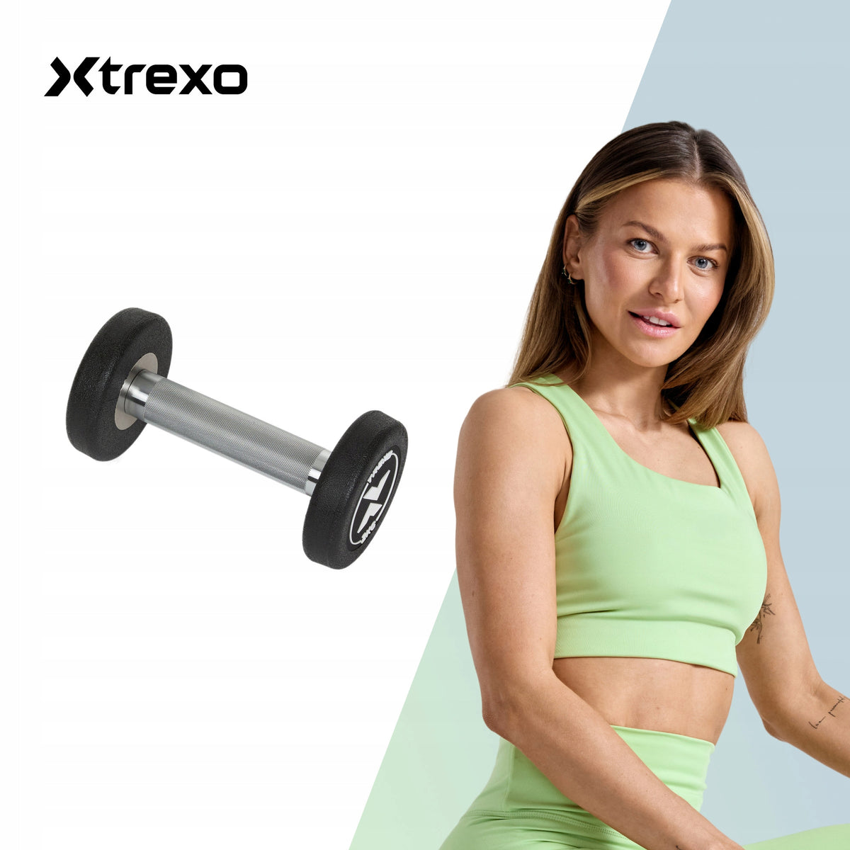 Rubberized cast iron dumbbell XTREXO Pro 2 kg black S CAST IRON RUBBERIZED Manufacturer code TX0-B4M052
