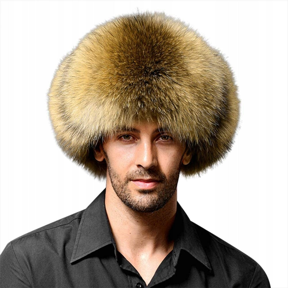 Russian Chapka Man In False Fur Hat Winter Hot A