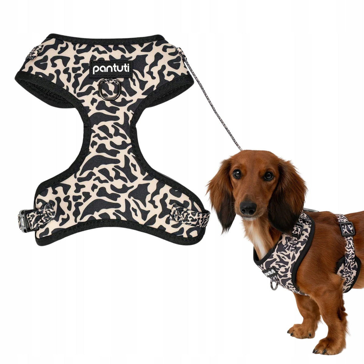 SAFARI XS Adjustable Pressure-Free Spotted Panel Dog Harness