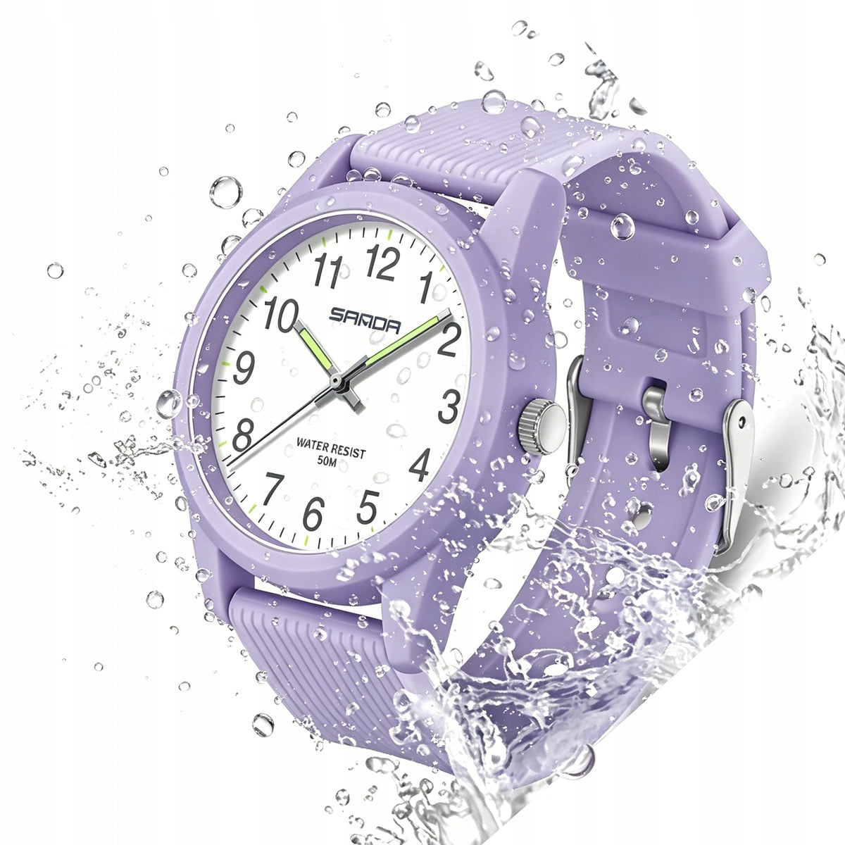 SAFE ANALOG WATCH FOR CHILDREN SILICONE STRAP RESISTANT TO FALLING Packaging status original