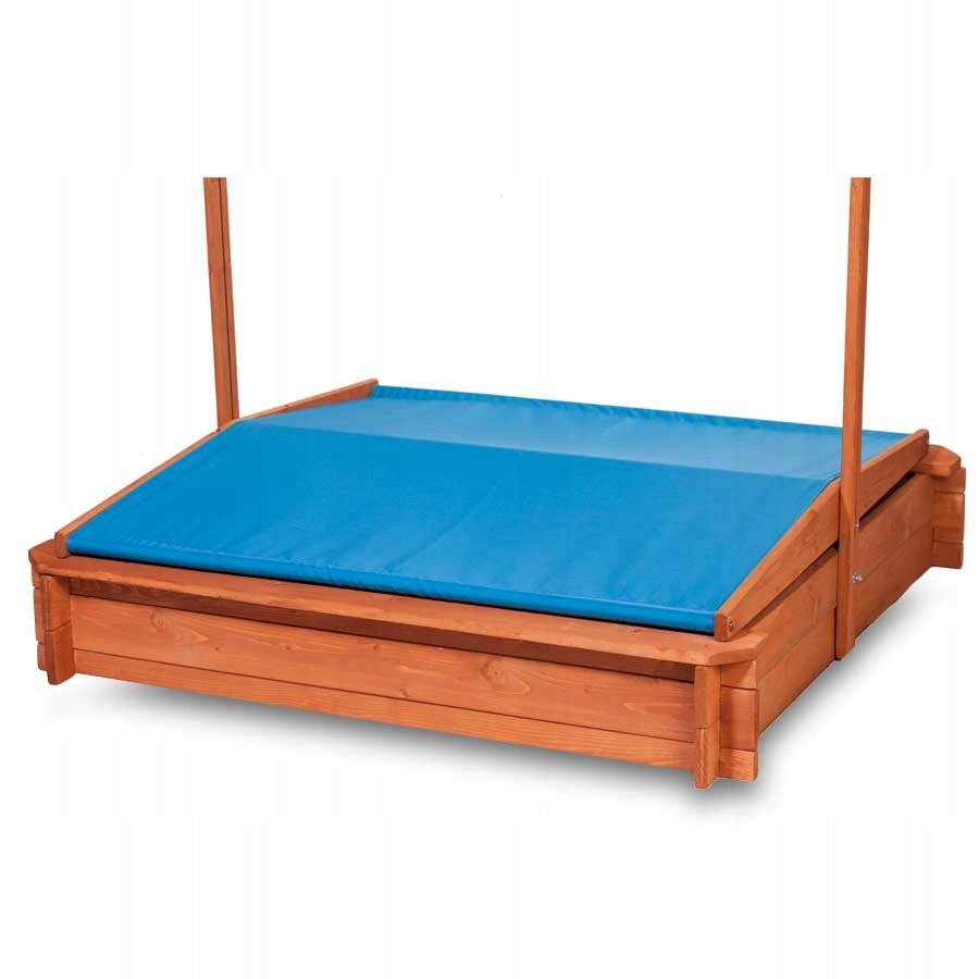 SANDBOX WITH VISOR CLOSED 120X120 BENCHES IMPREGNATED Packaging status original