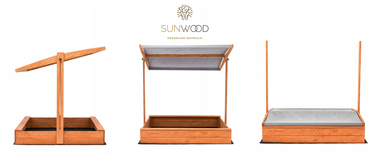 SANDBOX Wooden with Adjustable Canopy IMPREGNATED VARIOUS COLORS! Packaging status original