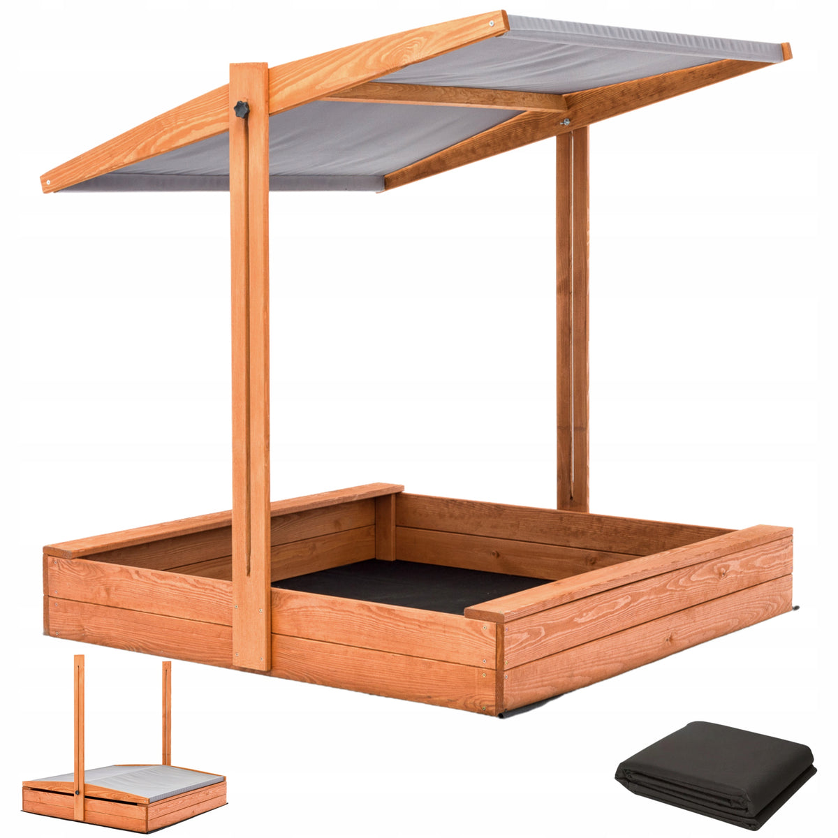 SANDBOX Wooden with Adjustable Canopy IMPREGNATED VARIOUS COLORS!
