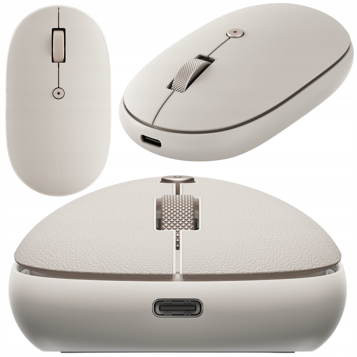 SATECHI Mouse for Apple USB-C 2400 DPI OntheGo Wireless Bluetooth Mouse
