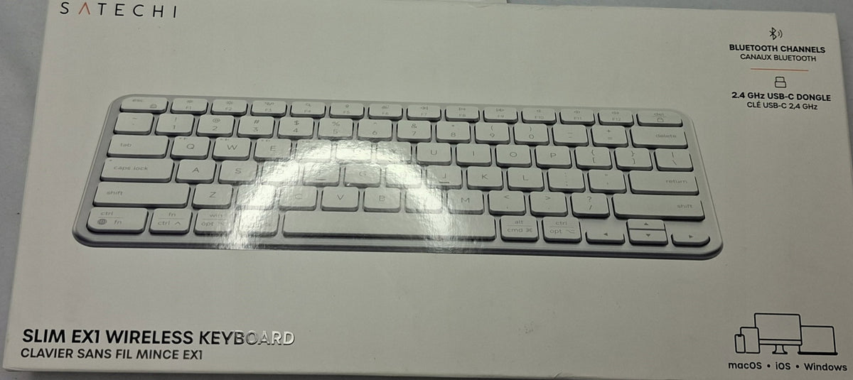 SATECHI Wireless Keyboard Slim EX1 Bluetooth 2.4 GHz USB-C Win Mac Packaging status original