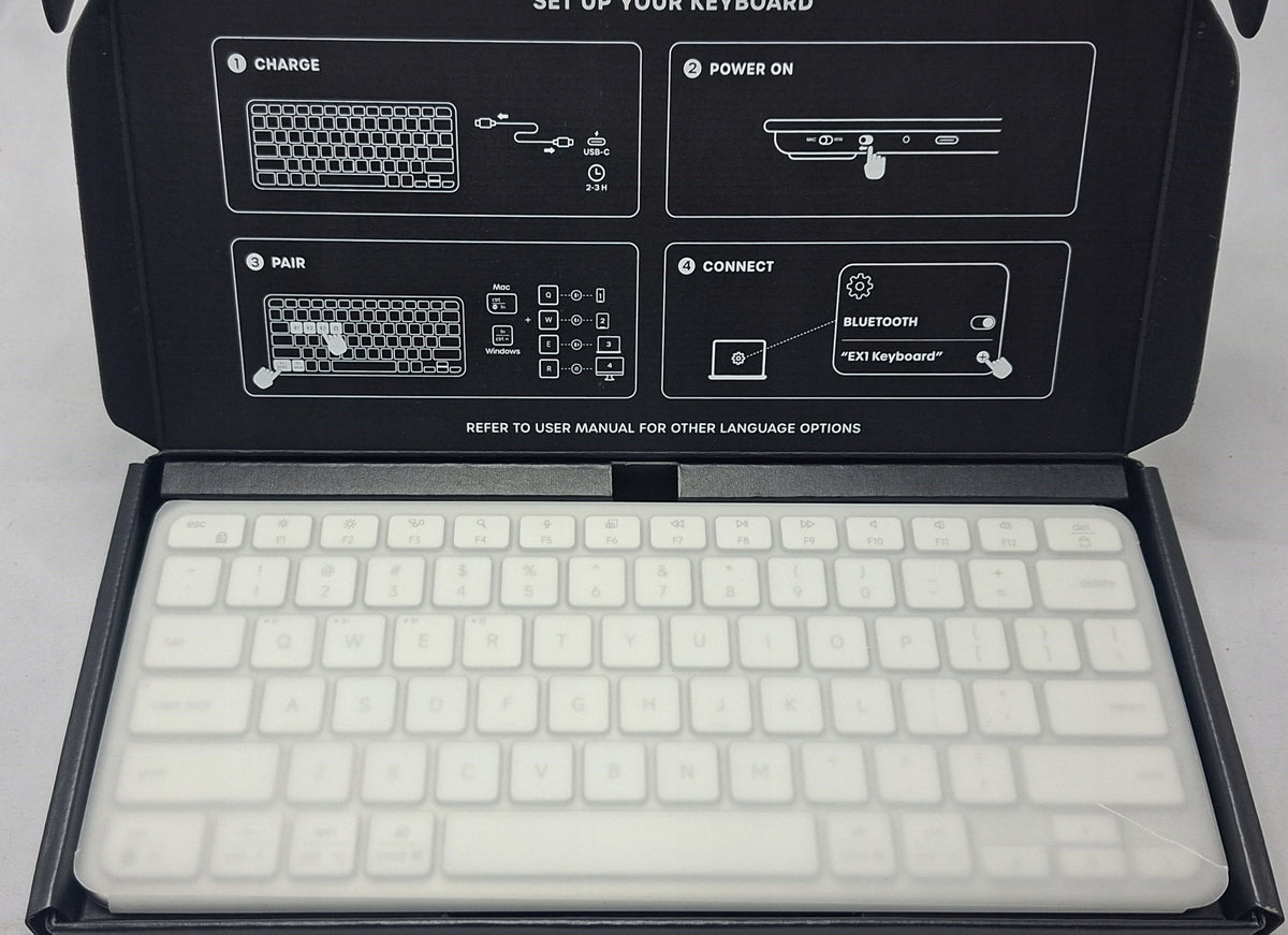 SATECHI Wireless Keyboard Slim EX1 Bluetooth 2.4 GHz USB-C Win Mac