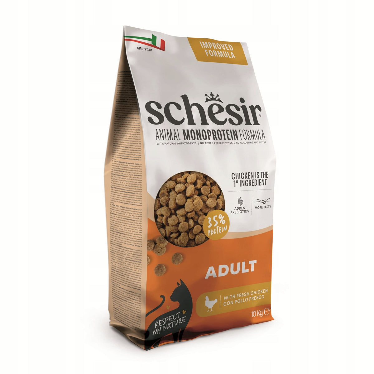 SCHESIR Animal Dry Cat Food Monoprotein CHICKEN OMEGA-3 10kg