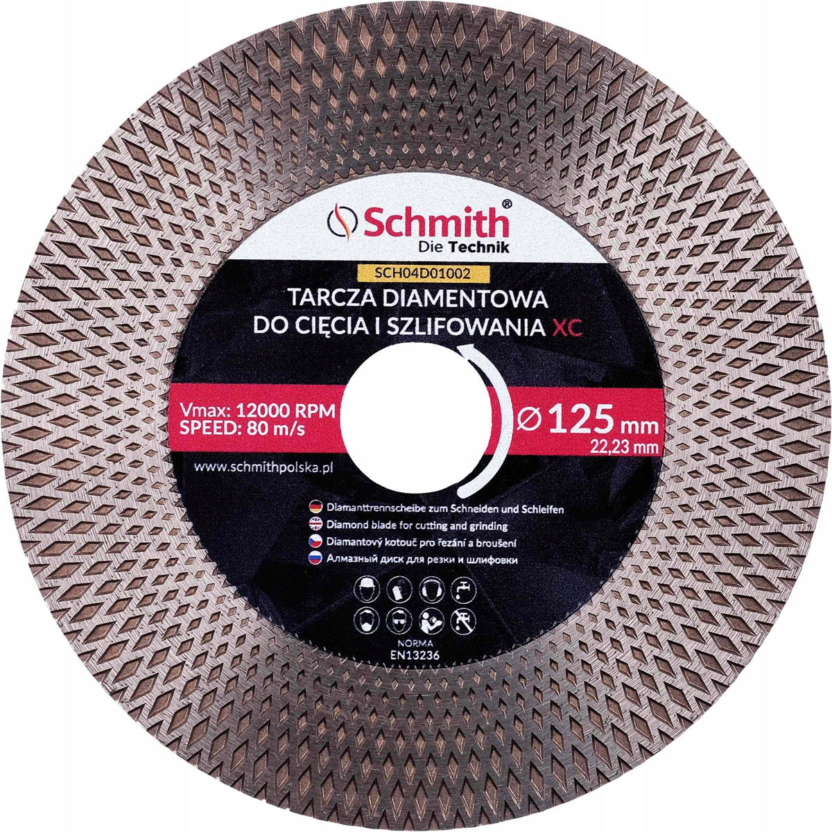 SCHMITH DIAMOND BLADE FOR GRINDING TILE STONEWARE 125mm