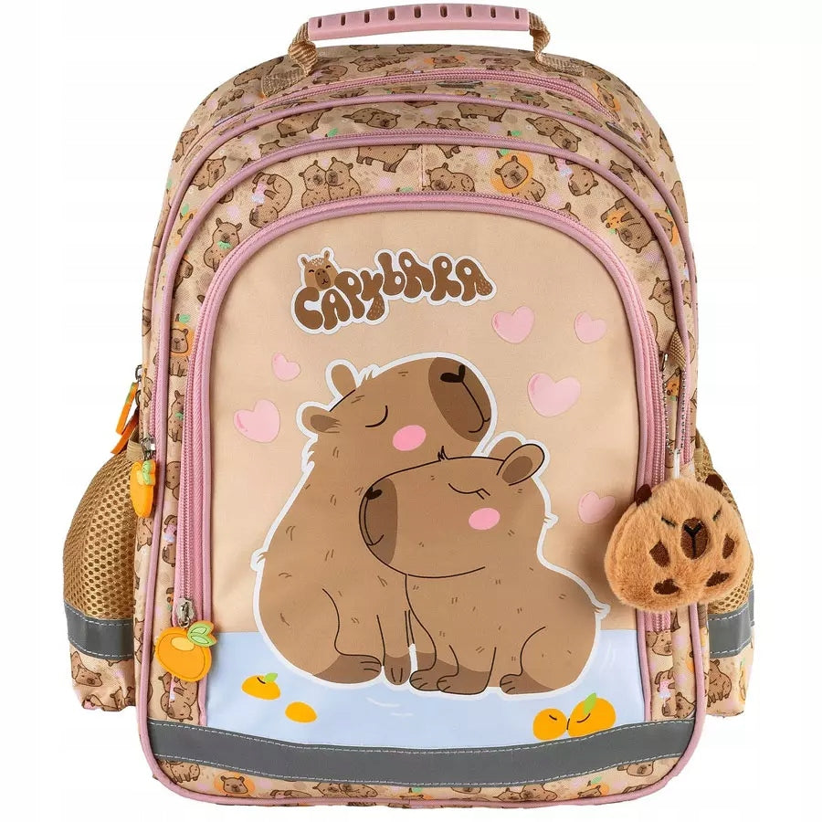 SCHOOL BACKPACK SATCHEL FOR GIRLS CAPYBARA Packaging status original