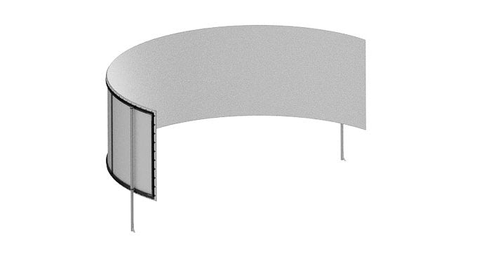 SCREEN FOR SIMULATOR ROUND ADEO ROUND 500cm