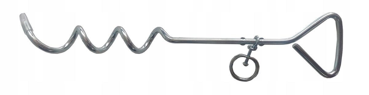 SCREW FOR PILING ATTACHMENT OF THE DOG on a leash