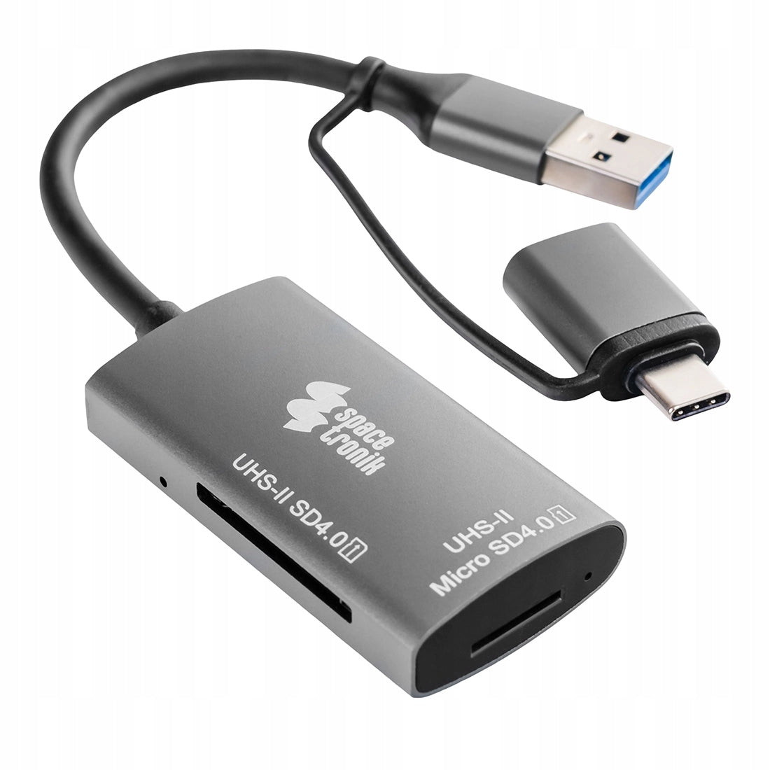 SD Memory Card Reader MicroSD USB-C USB-A Adapter Spacetronik