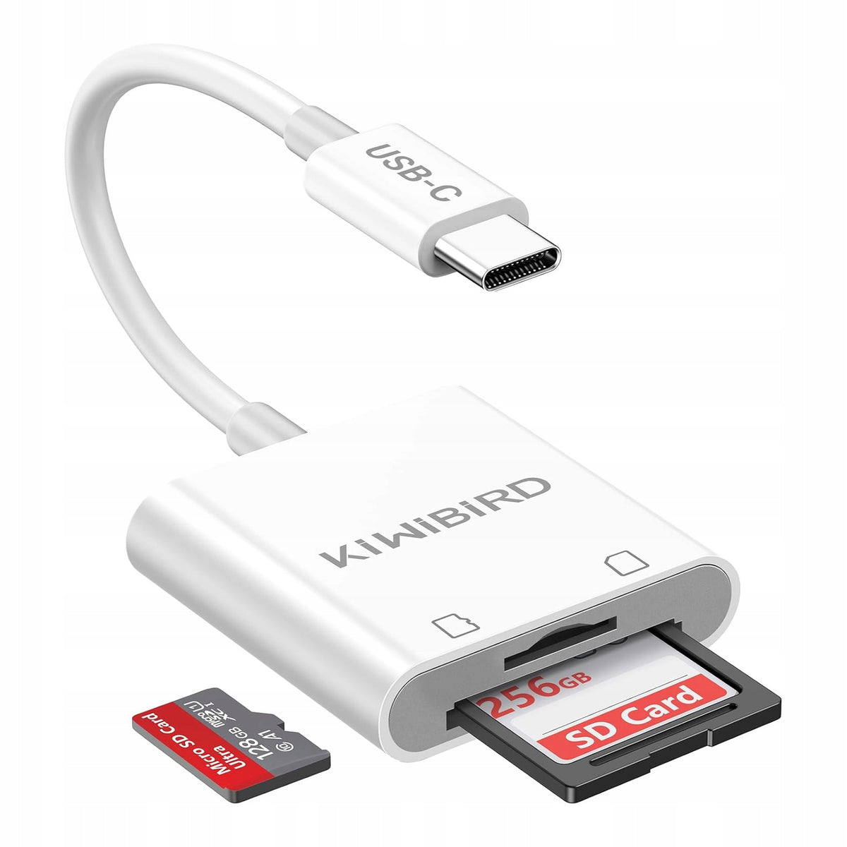 SD card reader USB C KiWiBiRD microSD OTG adapter for iPhone 17 16 MacBook