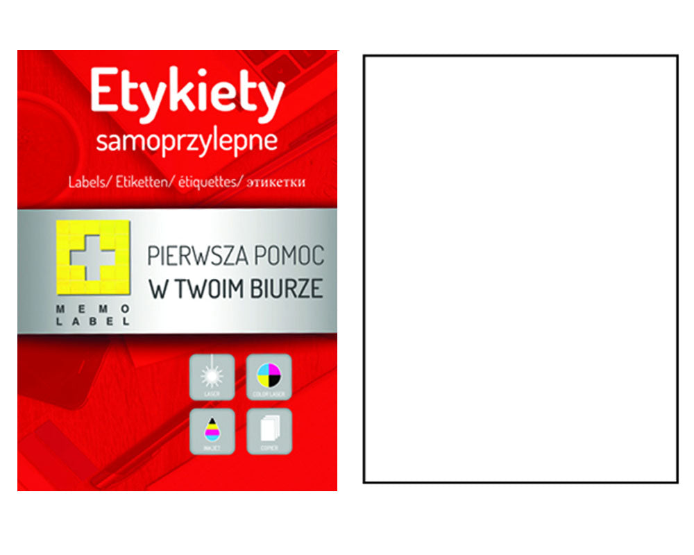 SELF-ADHESIVE LABELS A4 210X297 100 MEMO SHEETS