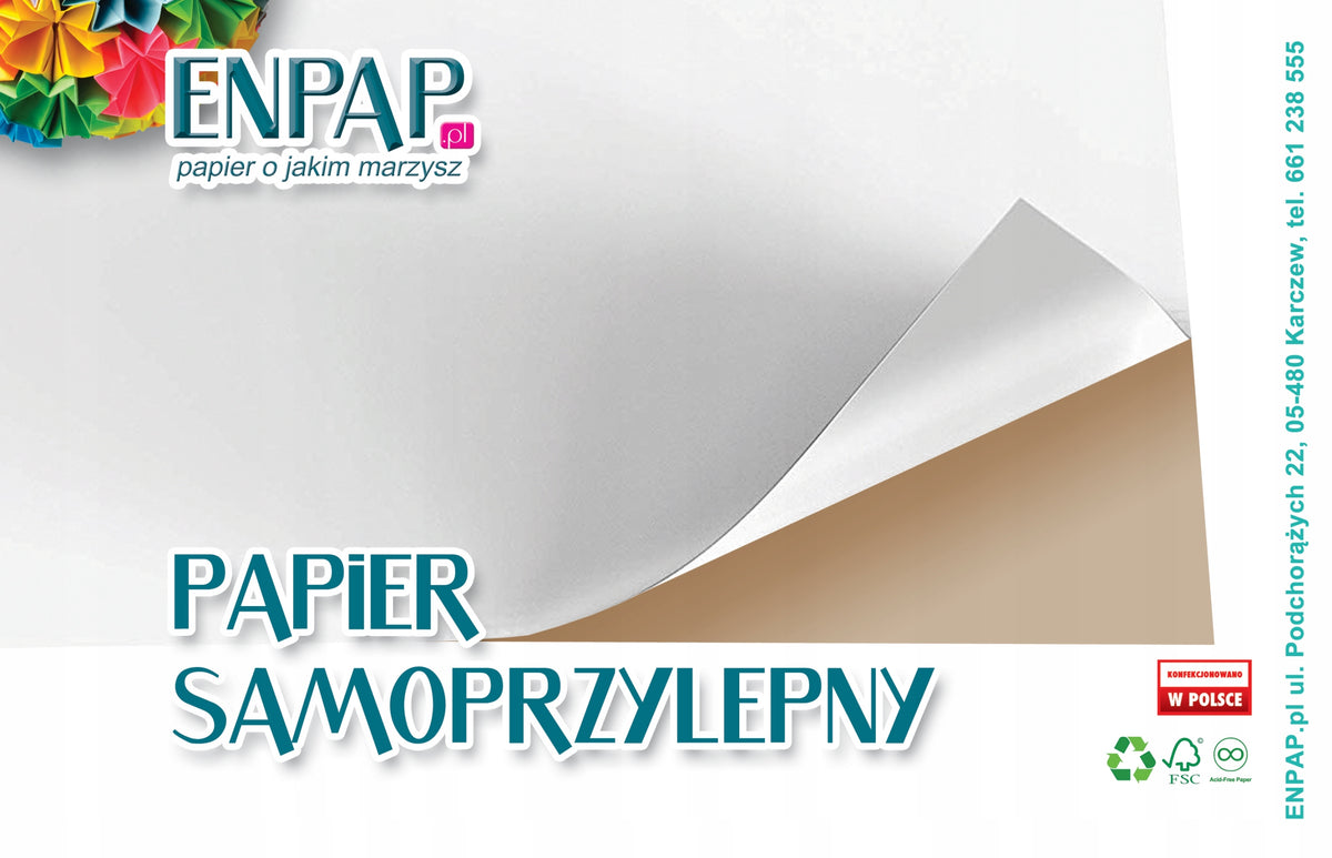 SELF-ADHESIVE PAPER WHITE SEMI-FLASH A4 50 SHEETS FOR LABEL PRINTER
