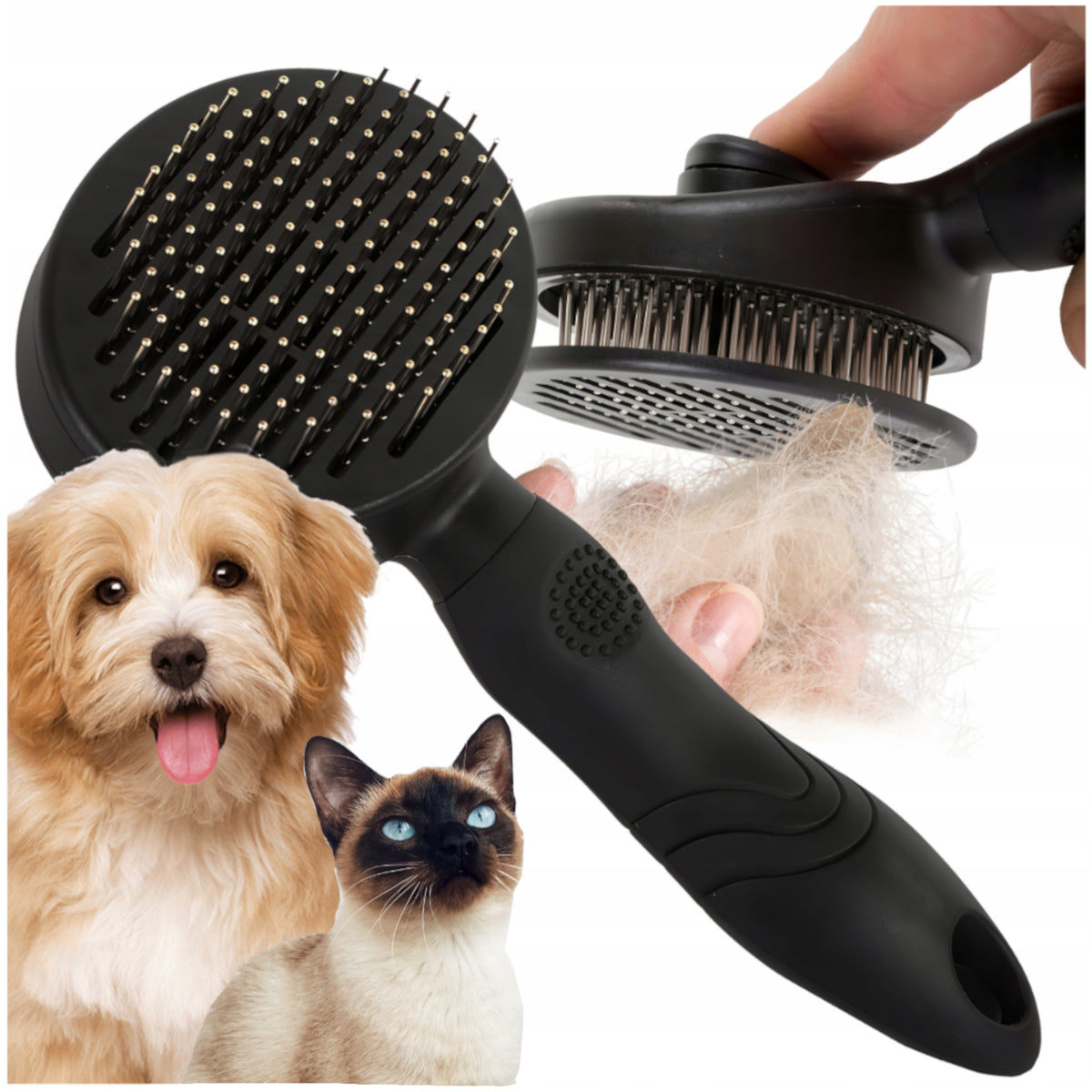 SELF-CLEANING BRUSH FOR CAT HAIR DOG COMB LARGE SCRATCHING POST