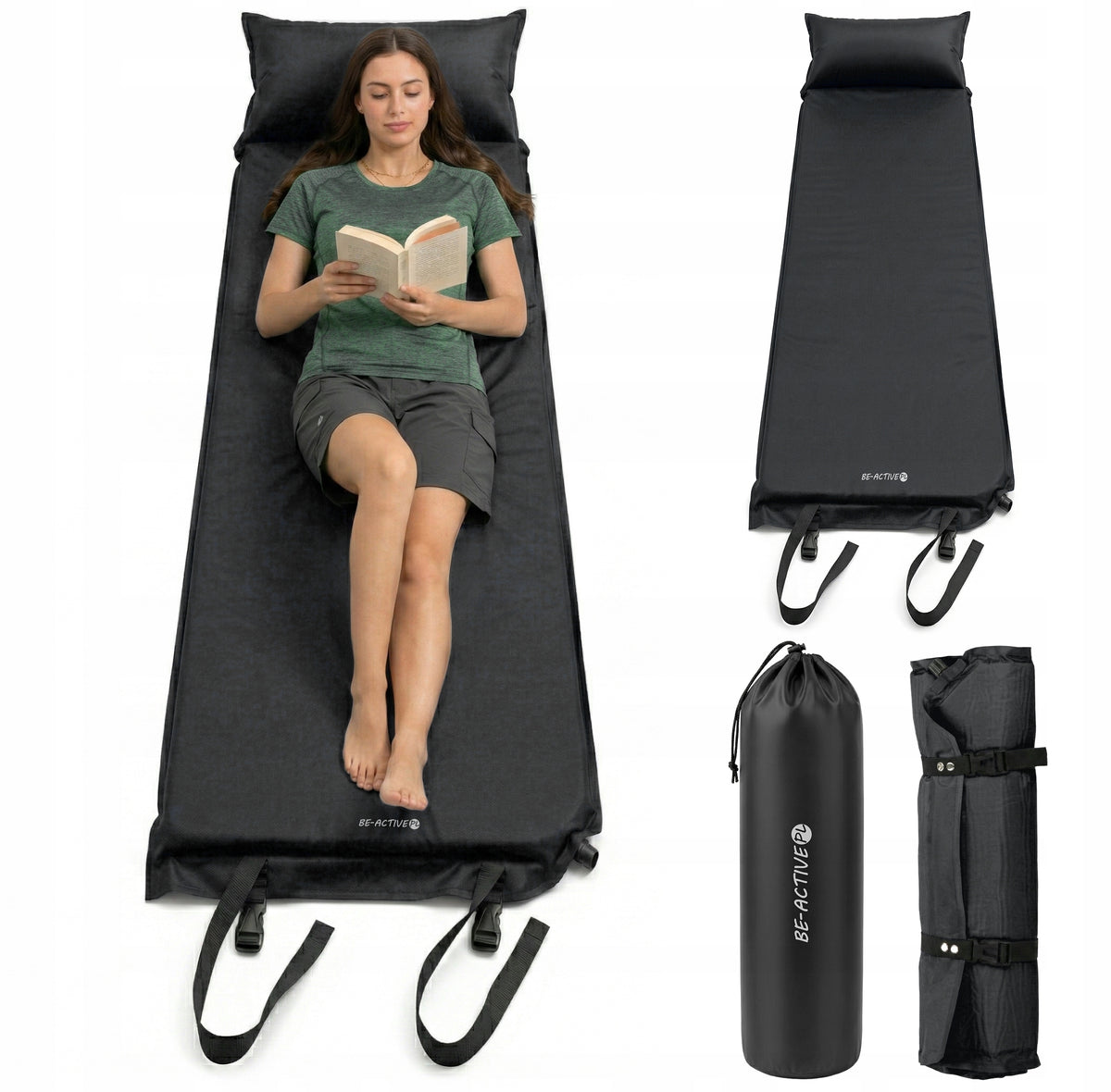 SELF-INFLATING MAT MATTRESS MAT WITH TOURIST PILLOW THICK CAMPING