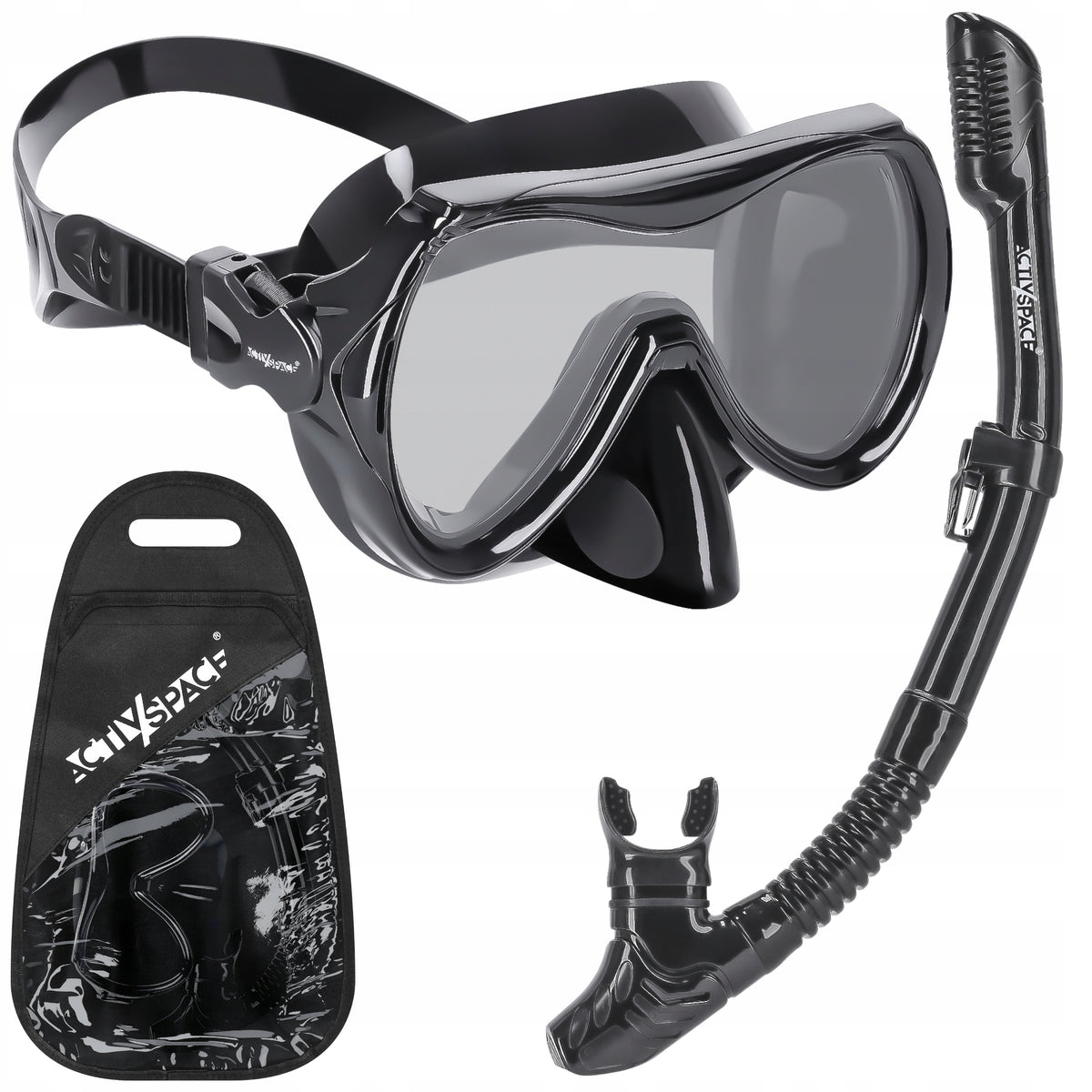 SET MASK AND SNORKEL GLASSES AND SNORKEL TUBE VIEW PRO