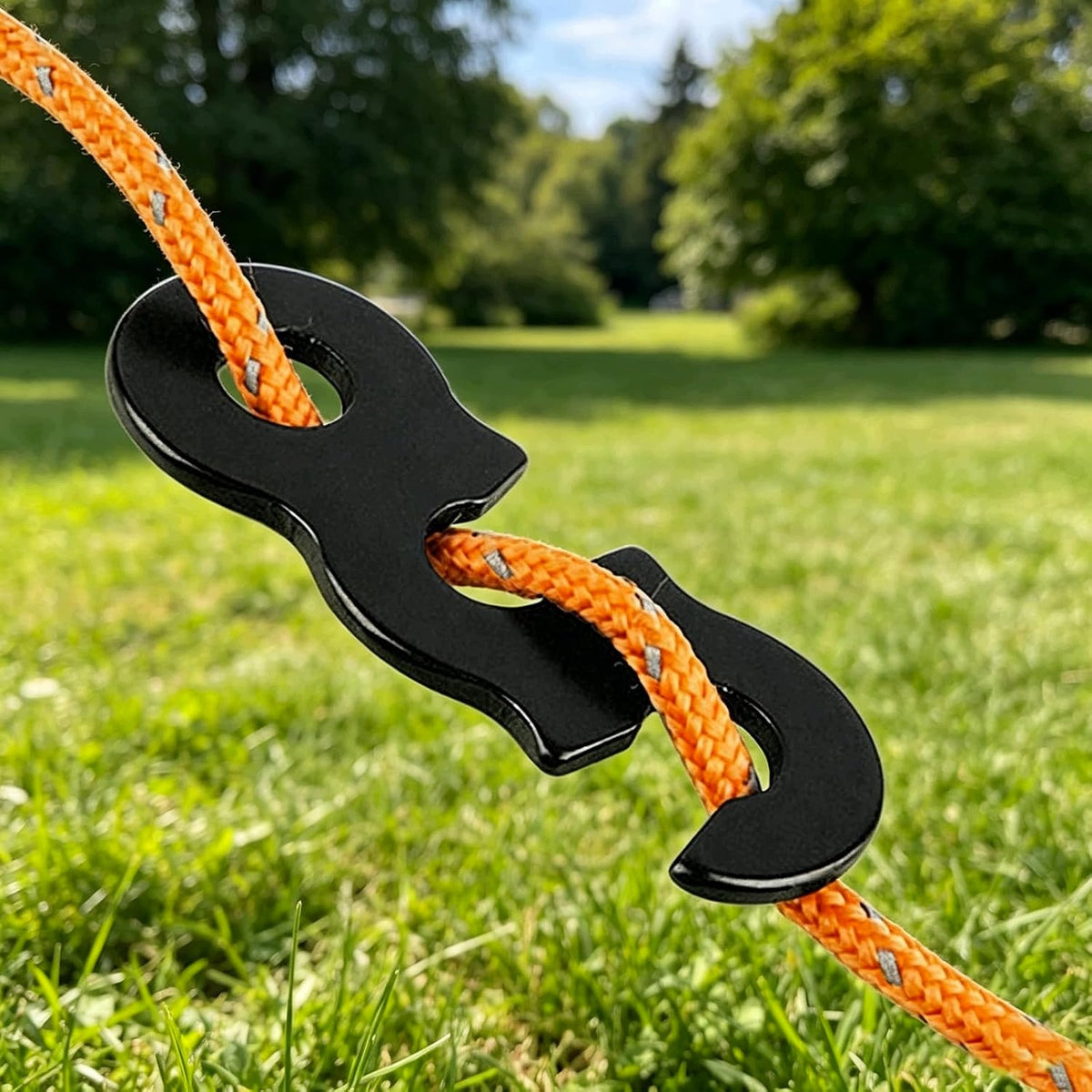 SET OF 10 ALUMINIUM ANTI-SLIP ROPE TENSIONERS Manufacturer code 0008236033250