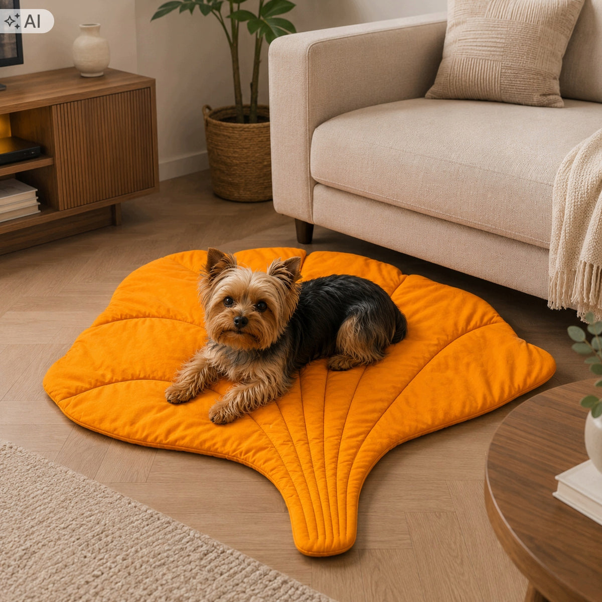 SET OF 2x DOUBLE-SIDED CAT DOG MAT TRAVEL BED LEAF FOR HOT WEATHER Packaging status original