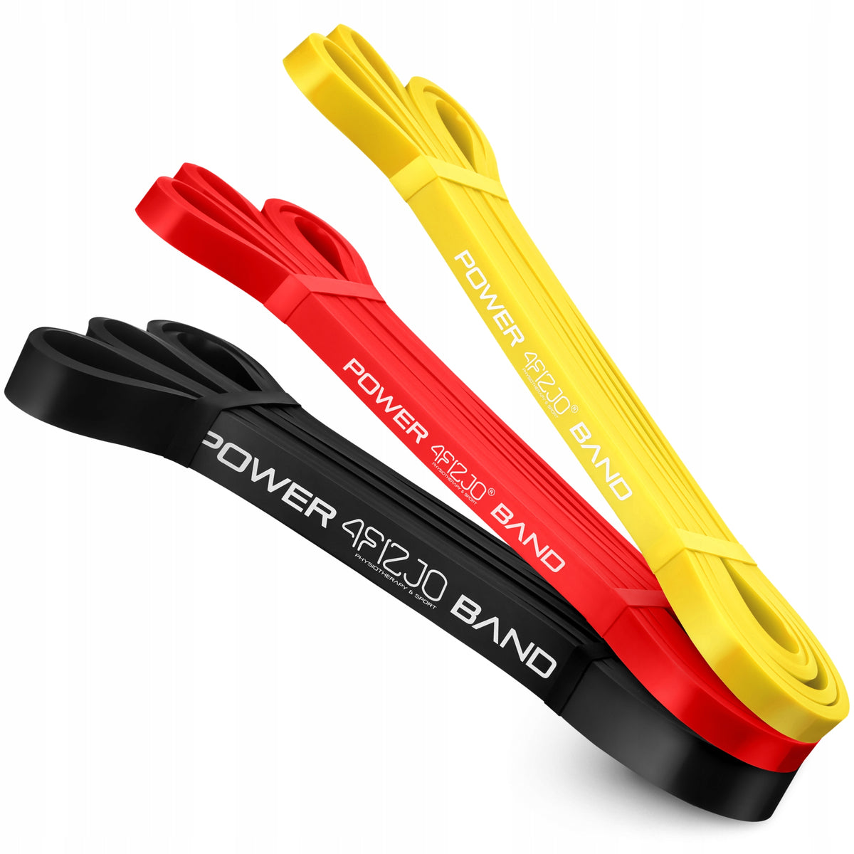 SET OF 3 EXERCISE RUBBERS POWER BAND FITNESS TRAINING RESISTANCE BANDS 1-17kg