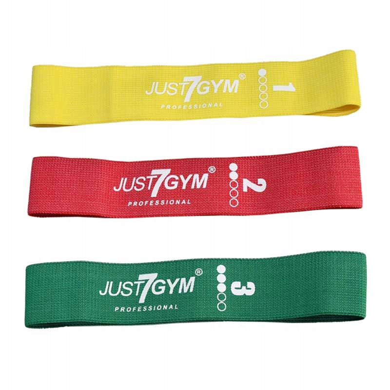 SET OF 3 RUBBER MINI BAND MATERIAL FITNESS BANDS