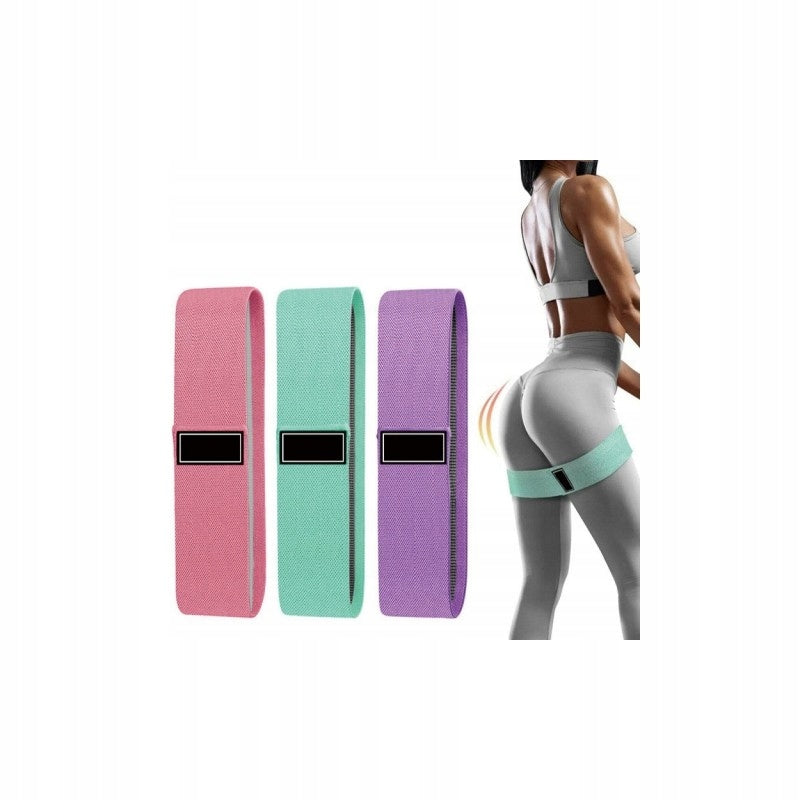 SET OF 3 RUBBER RESISTANCE MATERIAL BANDS FOR EXERCISE
