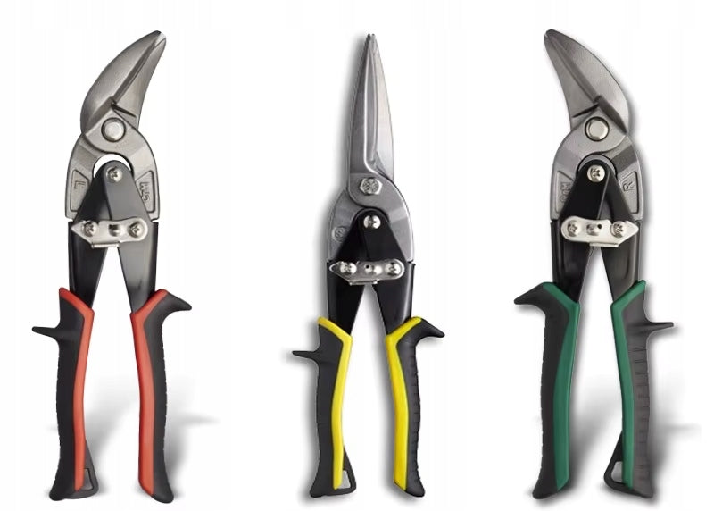 SET OF 3PCS SHEET METAL HAND SHEARS LEFT RIGHT STRAIGHT STEEL FT3303 Packaging status original