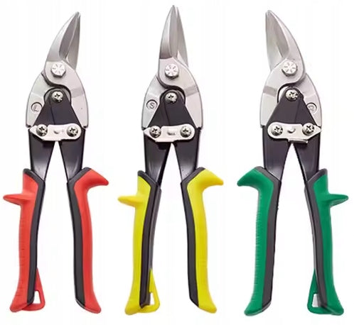 SET OF 3PCS SHEET METAL HAND SHEARS LEFT RIGHT STRAIGHT STEEL FT3303