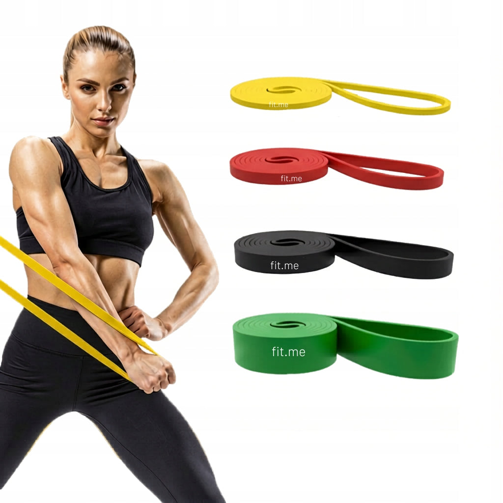 SET OF 4 POWERBAND STRETCHING RESISTANCE RUBBERS FROM 2 TO 45 kg